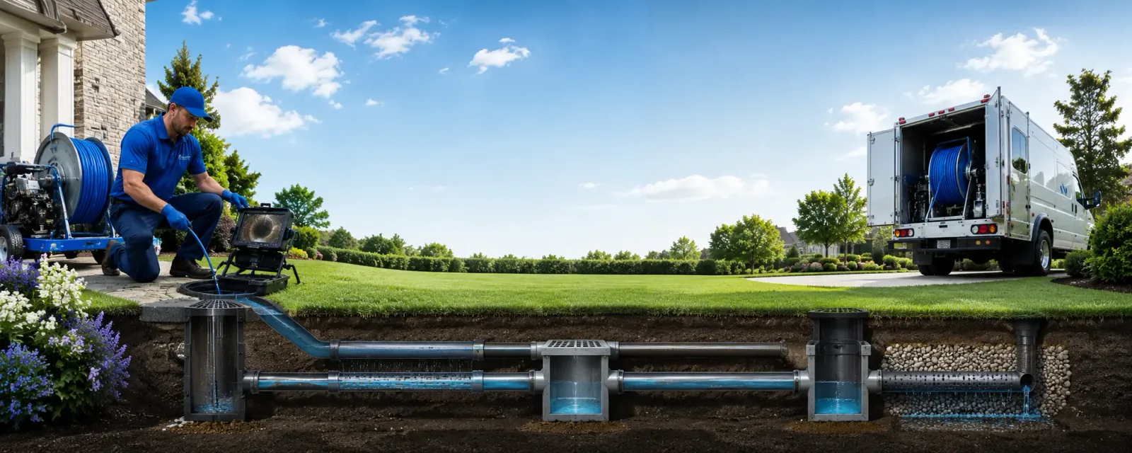 Outdoor drain cleaning information for Farrell, PA